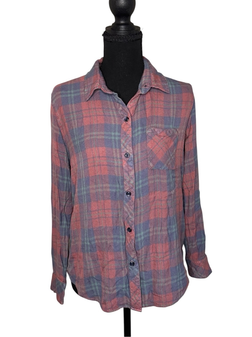Rails Plaid Button-Down Shirt in Pink and Blue